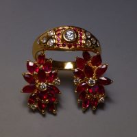 Gem Gardener, ruby earrings singapore, flower earrings singapore, ruby stud earrings gold, ruby wedding anniversary earrings, unique earrings singapore, statement earrings singapore, cocktail earrings singapore, red ruby earrings singapore, ruby jewellery singapore