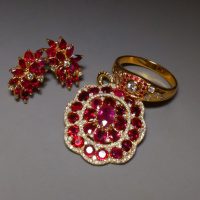 Gem Gardener, ruby earrings singapore, flower earrings singapore, ruby stud earrings gold, ruby wedding anniversary earrings, unique earrings singapore, statement earrings singapore, cocktail earrings singapore, red ruby earrings singapore, ruby jewellery singapore