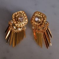 Gem Gardener, antique gold indian earrings, vintage earrings singapore, mine cut diamond earrings, gold tassel earrings, gold etruscan revival earrings, statement earrings singapore, diamond earrings singapore, vintage jewellery singapore