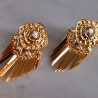 Gem Gardener, antique gold indian earrings, vintage earrings singapore, mine cut diamond earrings, gold tassel earrings, gold etruscan revival earrings, statement earrings singapore, diamond earrings singapore, vintage jewellery singapore