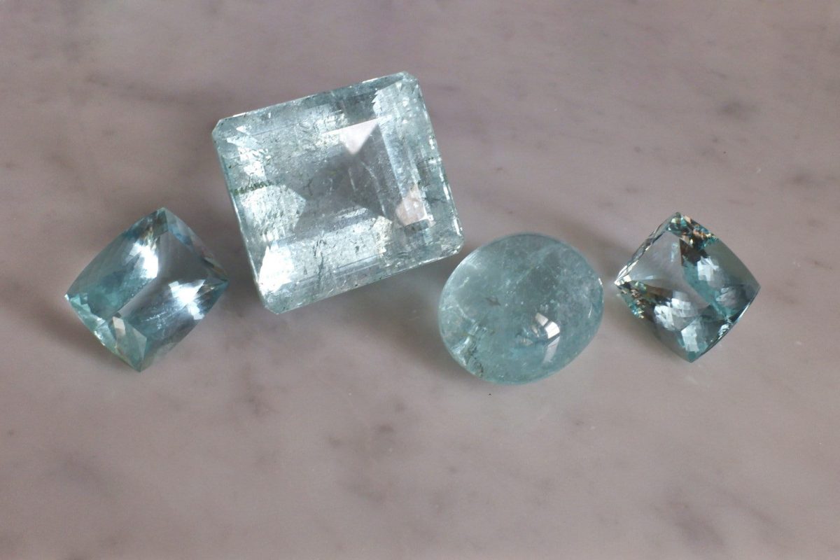 light gray crystal stone