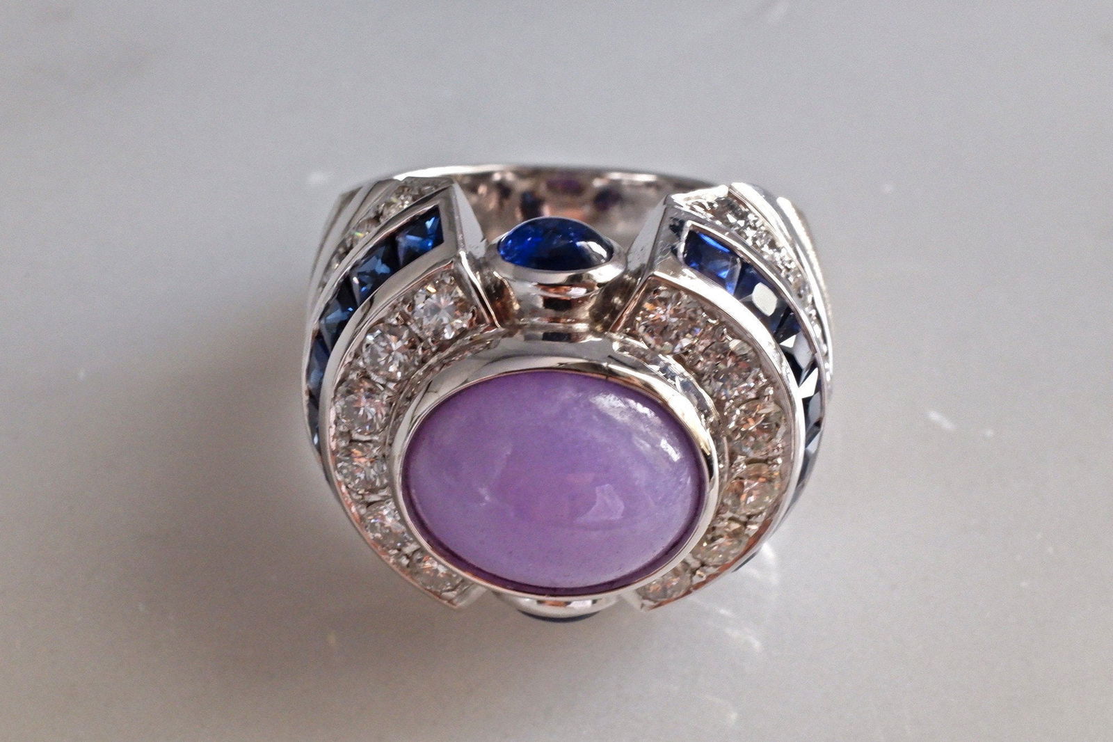 lavender jade ring, purple jade mens ring, lavender jade mens ring, purple jade ring singapore, art deco jade ring, jade ring singapore, purple jade ring, men jade ring white gold, vintage rings singapore, lavender jade and diamond ring, cartier jade ring, vintage gold rings mens, vintage rings for men, jadeite ring singapore, lavender jade jewelry, purple jadeite ring, jade statement ring, jade jewellery singapore, Gem Gardener