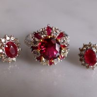 Gem Gardener, 3 carat ruby ring, 3ct ruby ring, ruby ring singapore, ruby diamond ring, red ruby halo ring, ruby jewellery singapore, ruby cocktail ring, cocktail rings singapore, ruby engagement rings singapore, vintage rings singapore