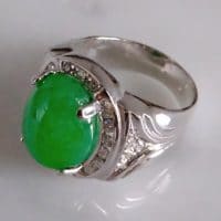 Gem Gardener, apple green jade ring, jade cabochon rings for sale, jade rings singapore, jade ring for men, green jade cabochon ring, apple green jadeite, vintage jade rings for sale