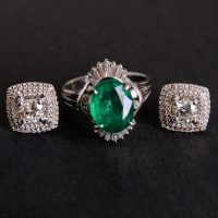 Gem Gardener, emerald art deco ring, emerald and diamond ballerina ring, emerald rings singapore, emerald engagement rings vintage