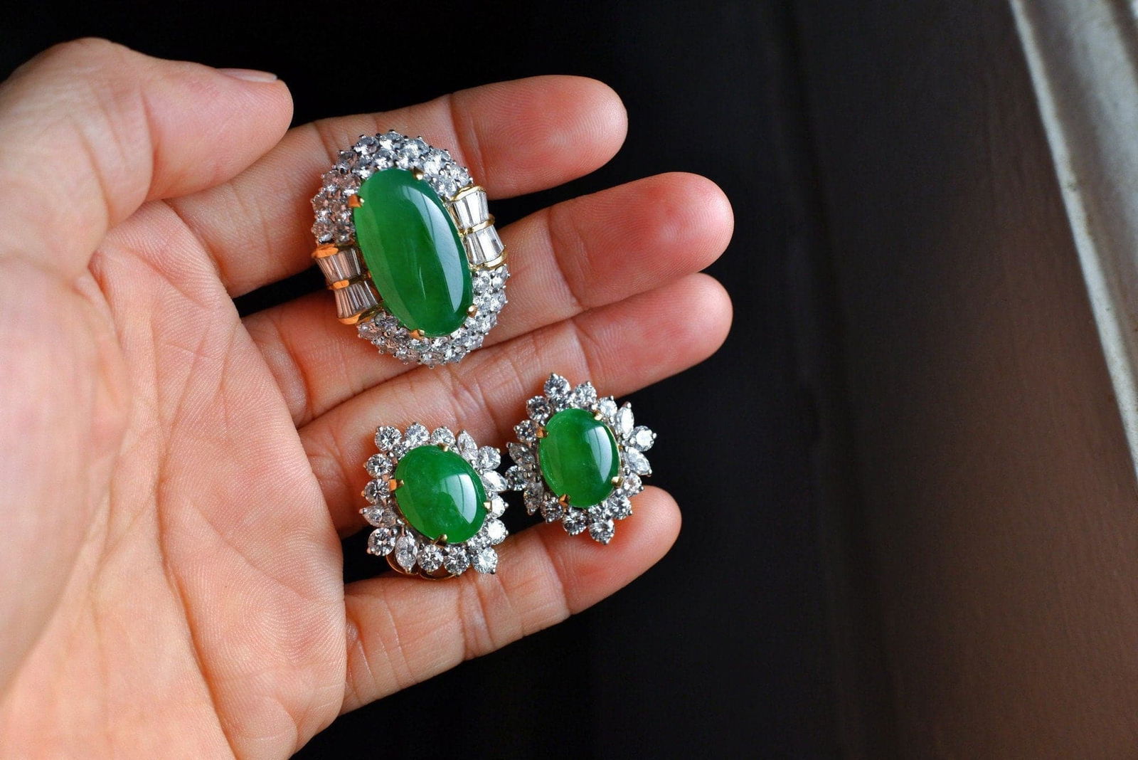 Gem Gardener, Jade Statement Ring, statement cocktail jewelry, jade statement earrings, large jade ring for sale, statement rings singapore, jade and diamond jewelry, jade jewellery singapore