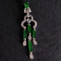 Gem Gardener, imperial jade pendant, jade pendant singapore, art deco jade pendant, lavalier pendant, art deco lavalier necklace, art deco style jewelry, art deco style pendant necklace