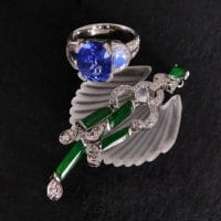 Gem Gardener, imperial jade pendant, jade pendant singapore, art deco jade pendant, lavalier pendant, art deco lavalier necklace, art deco style jewelry, art deco style pendant necklace