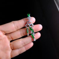 Gem Gardener, imperial jade pendant, jade pendant singapore, art deco jade pendant, lavalier pendant, art deco lavalier necklace, art deco style jewelry, art deco style pendant necklace