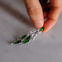 Gem Gardener, imperial jade pendant, jade pendant singapore, art deco jade pendant, lavalier pendant, art deco lavalier necklace, art deco style jewelry, art deco style pendant necklace