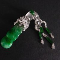 Gem Gardener, imperial jade pendant, jade pendant singapore, art deco jade pendant, lavalier pendant, art deco lavalier necklace, art deco style jewelry, art deco style pendant necklace