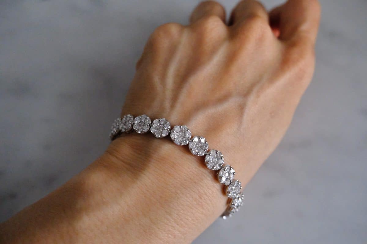 Flower Cluster Diamond Bracelet 18k Gem Gardener