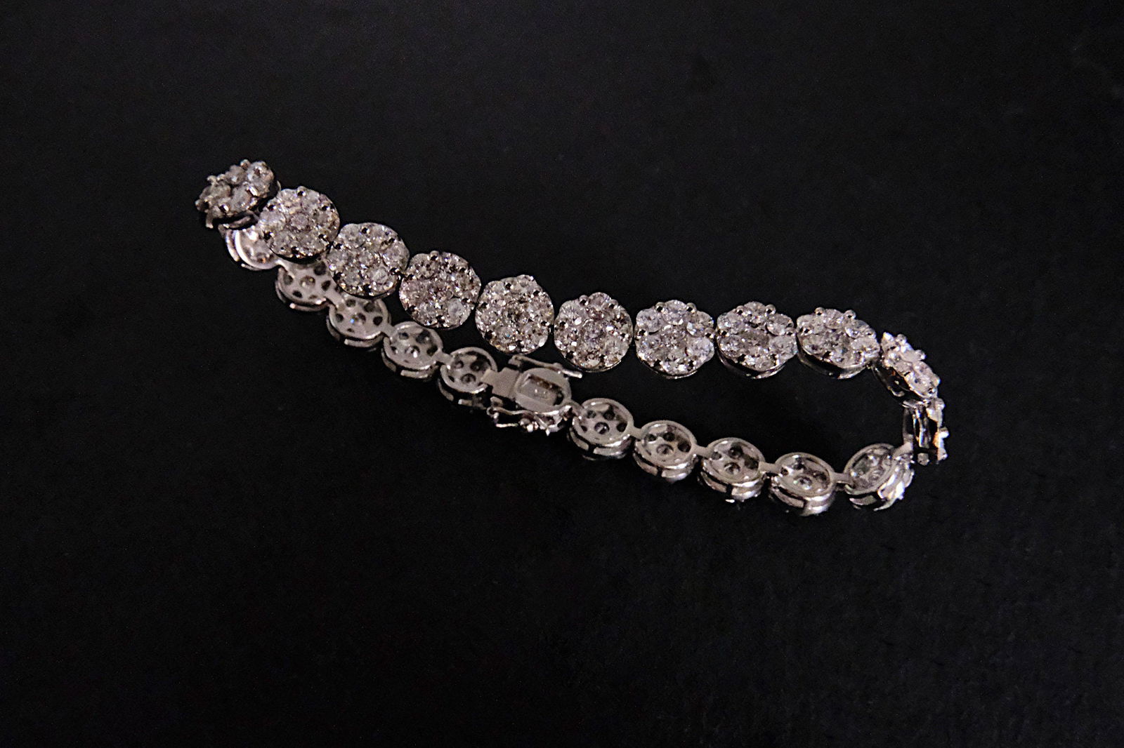 Flower Cluster Diamond Bracelet 18k | Gem Gardener