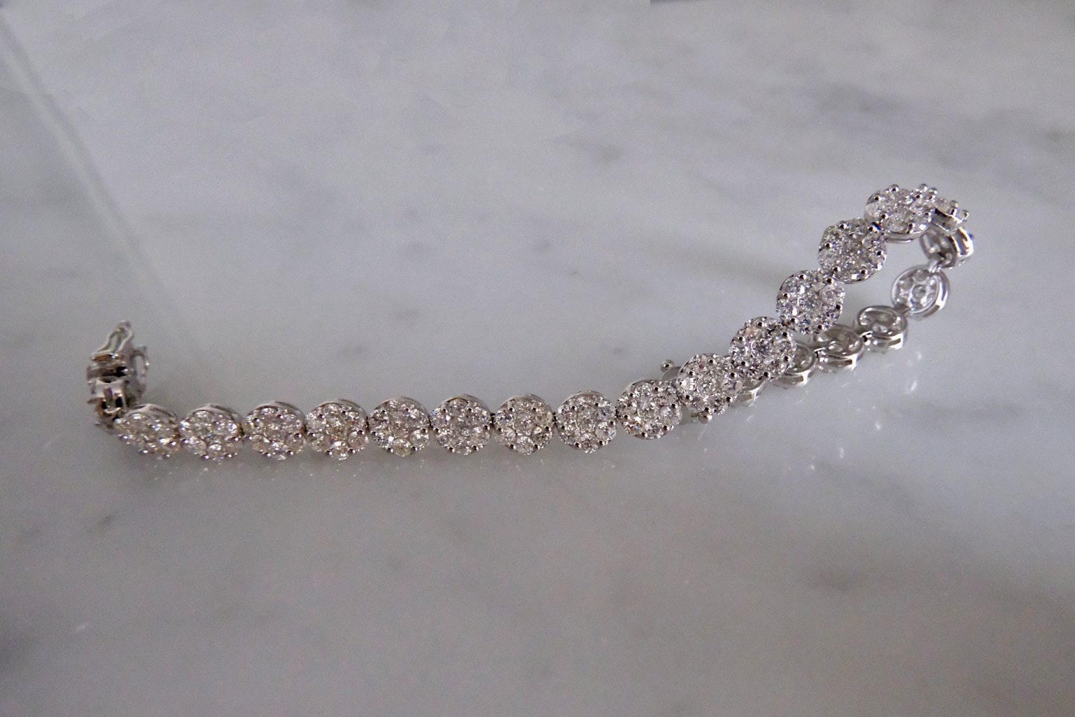 Flower Cluster Diamond Bracelet 18k | Gem Gardener