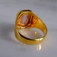 Men Burma Pink Star Sapphire Ring 22k Vintage