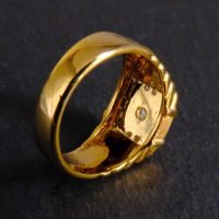 Men Cluster Diamond Signet Ring 20k Vintage