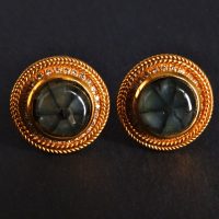 Gem Gardener, trapiche emerald jewelry, trapiche emerald earrings, buy trapiche emerald, statement earrings singapore, unique stud earrings gold, SIJS