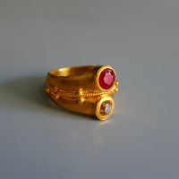 22k ancient style rings