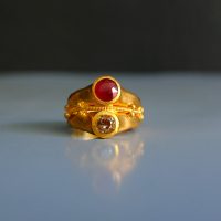 ruby diamond ring antique