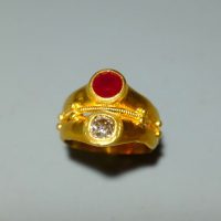 22k cigar band ring gold|SIJS