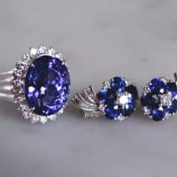 Gem Gardener, tanzanite halo diamond ring, tanzanite ring singapore, tanzanite cocktail ring, big blue tanzanite ring, tanzanite cocktail ring