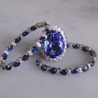 Gem Gardener, tanzanite halo diamond ring, tanzanite ring singapore, tanzanite cocktail ring, big blue tanzanite ring, tanzanite cocktail ring