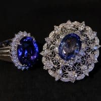 Gem Gardener, tanzanite halo diamond ring, tanzanite ring singapore, tanzanite cocktail ring, big blue tanzanite ring, tanzanite cocktail ring