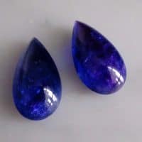 Gem Gardener, tanzanite cabochon stones, tanzanite pear stone, tanzanite teardrop earrings, big tanzanite drop earrings, buy tanzanite stone