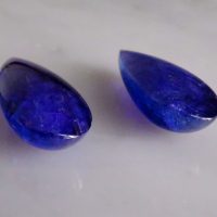 Gem Gardener, tanzanite cabochon stones, tanzanite pear stone, tanzanite teardrop earrings, big tanzanite drop earrings, buy tanzanite stone