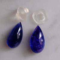Gem Gardener, tanzanite cabochon stones, tanzanite pear stone, tanzanite teardrop earrings, big tanzanite drop earrings, buy tanzanite stone