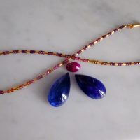 Gem Gardener, tanzanite cabochon stones, tanzanite pear stone, tanzanite teardrop earrings, big tanzanite drop earrings, buy tanzanite stone