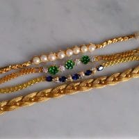 Gem Gardener, vintage blue sapphire bracelet, delicate sapphire bracelet gold, sapphire and diamond link bracelet, sapphire bracelet singapore