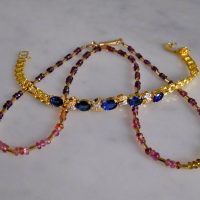 Gem Gardener, vintage blue sapphire bracelet, delicate sapphire bracelet gold, sapphire and diamond link bracelet, sapphire bracelet singapore