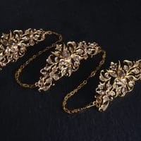Antique Bird Filigree Diamond Brooch Kerosang 20k