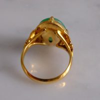 Gem Gardener, green jade cabochon ring, antique jade rings for sale, old chinese jade rings, antique chinese jade ring, jade rings singapore