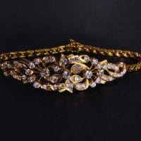 Gem Gardener, old cut diamond bracelet, antique diamond bracelets for sale, old european cut diamond bracelet, peranakan bracelet, antique chinese jewelry, chinese diamond jewelry, antique peranakan jewellery