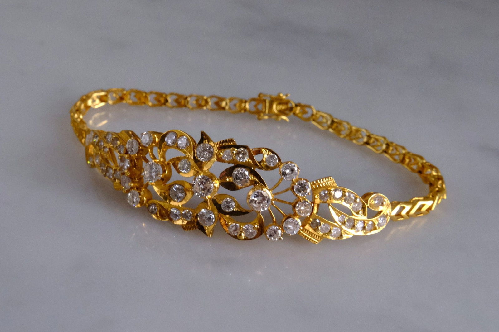 Gem Gardener, old cut diamond bracelet, antique diamond bracelets for sale, old european cut diamond bracelet, peranakan bracelet, antique chinese jewelry, chinese diamond jewelry, antique peranakan jewellery