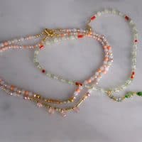 Gem Gardener, fine jewelry beaded necklace, fine beaded gold necklace, jade gourd necklace, jade bead necklace, beaded necklace singapore