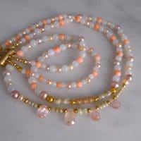 Gem Gardener, pearl coral jade necklace, double strand choker necklace, dainty choker necklace gold, dainty beaded choker necklace, dainty pearl choker necklace, beaded necklace gold, beaded necklace singapore, fine jewelry beaded necklace