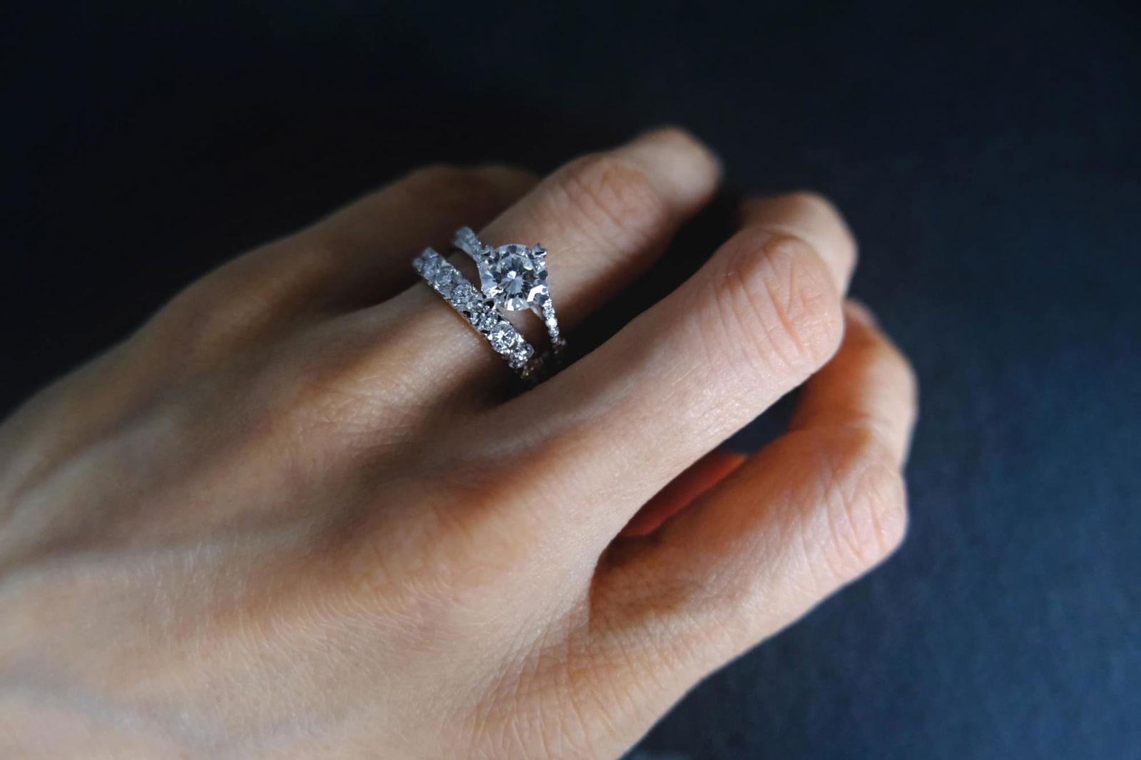 SET Diamond Solitaire and Eternity Band Rings Gem Gardener