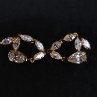 Gem Gardener, vintage diamond drop earrings, marquise teardrop drop earrings, dainty diamond drop earrings, marquise drop earrings, diamond drop earrings white gold