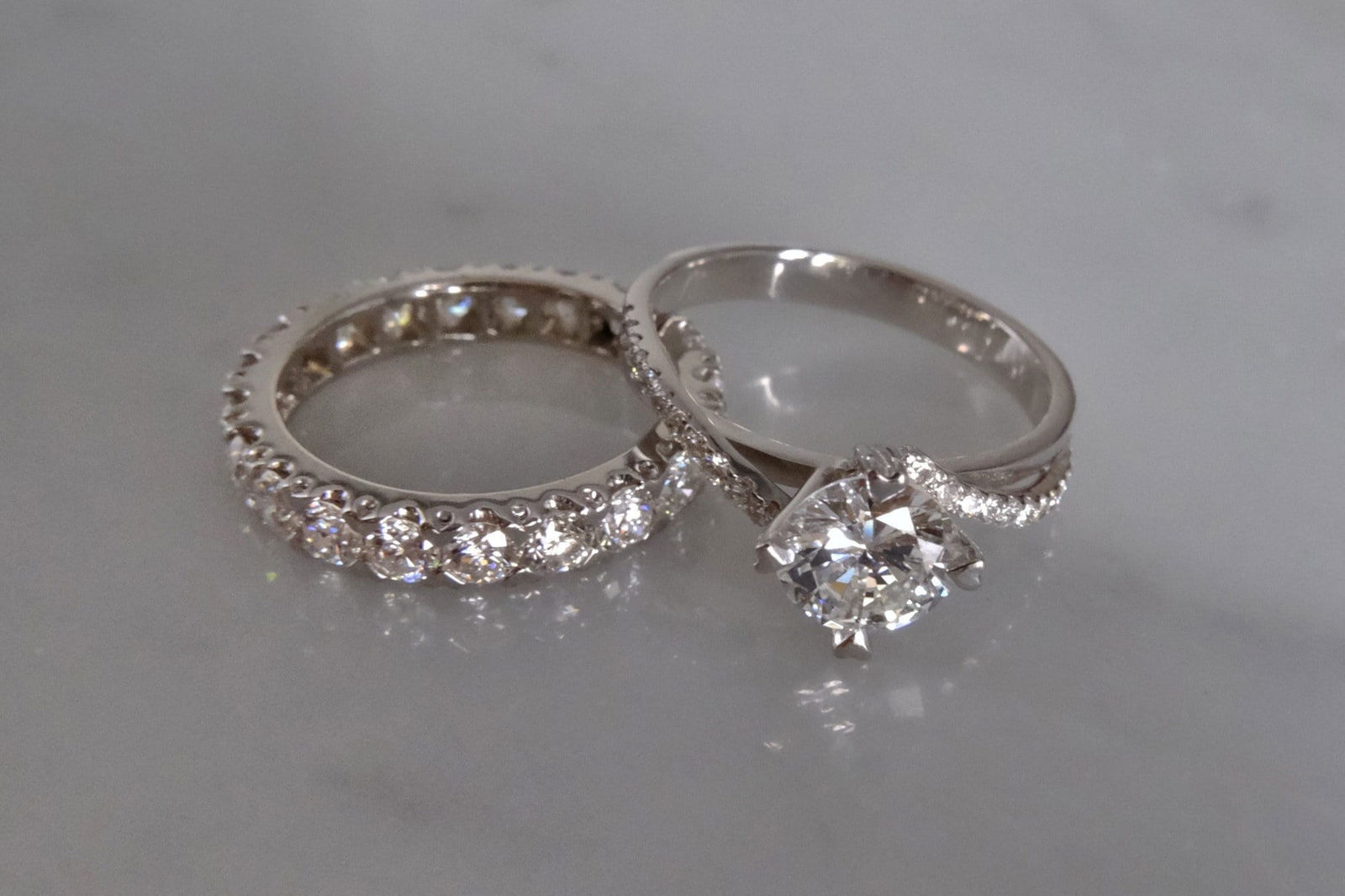 Gem Gardener, solitaire and eternity band, 1 carat diamond ring with wedding band, diamond solitaire with wedding band, 1 carat diamond ring singapore, engagement ring singapore