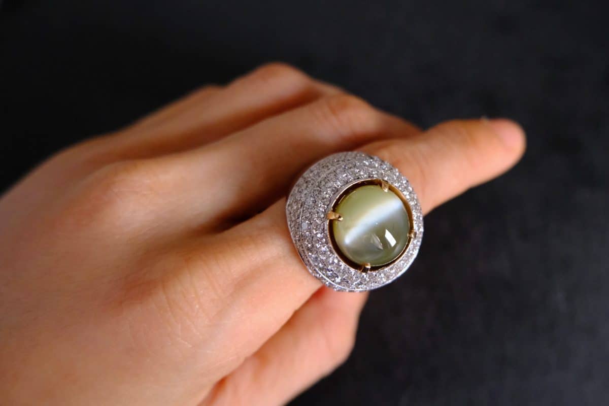 mens cats eye ring