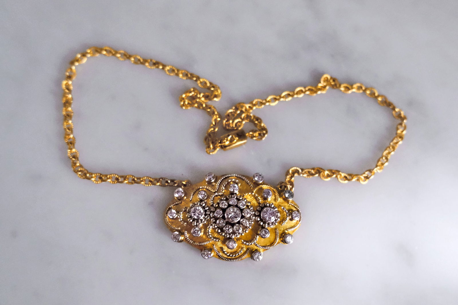 Gem Gardener, antique diamond pendant necklace, vintage diamond pendant necklace, antique diamond pendants for sale, vintage chinese gold jewelry, antique gold jewellery singapore