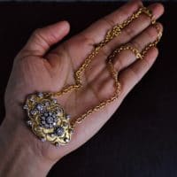 Gem Gardener, antique diamond pendant necklace, vintage diamond pendant necklace, antique diamond pendants for sale, vintage chinese gold jewelry, antique gold jewellery singapore