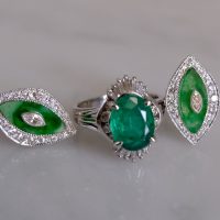 Gem Gardener, art deco emerald ring, emerald ballerina ring, emerald engagement ring singapore, vintage emerald rings for sale, emerald ring singapore, vintage rings singapore