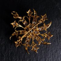 Gem Gardener, antique diamond pendant brooch, antique peranakan jewellery, singapore peranakan diamond jubilee brooch, vintage diamond cluster pendant