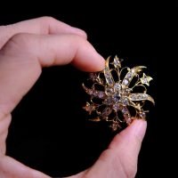 Gem Gardener, antique diamond pendant brooch, antique peranakan jewellery, singapore peranakan diamond jubilee brooch, vintage diamond cluster pendant