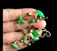 Gem Gardener, Antique Chinese Jade Brooch, jade brooch jewelry, antique jade brooch, vintage jade brooch, brooch pin set, antique jade jewelry for sale