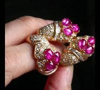 Gem Gardener, ruby ring and earring set, ruby diamond cocktail earrings, ruby statement earrings, ruby statement ring, vintage ruby jewelry, ruby jewellery singapore, vintage jewelry singapore